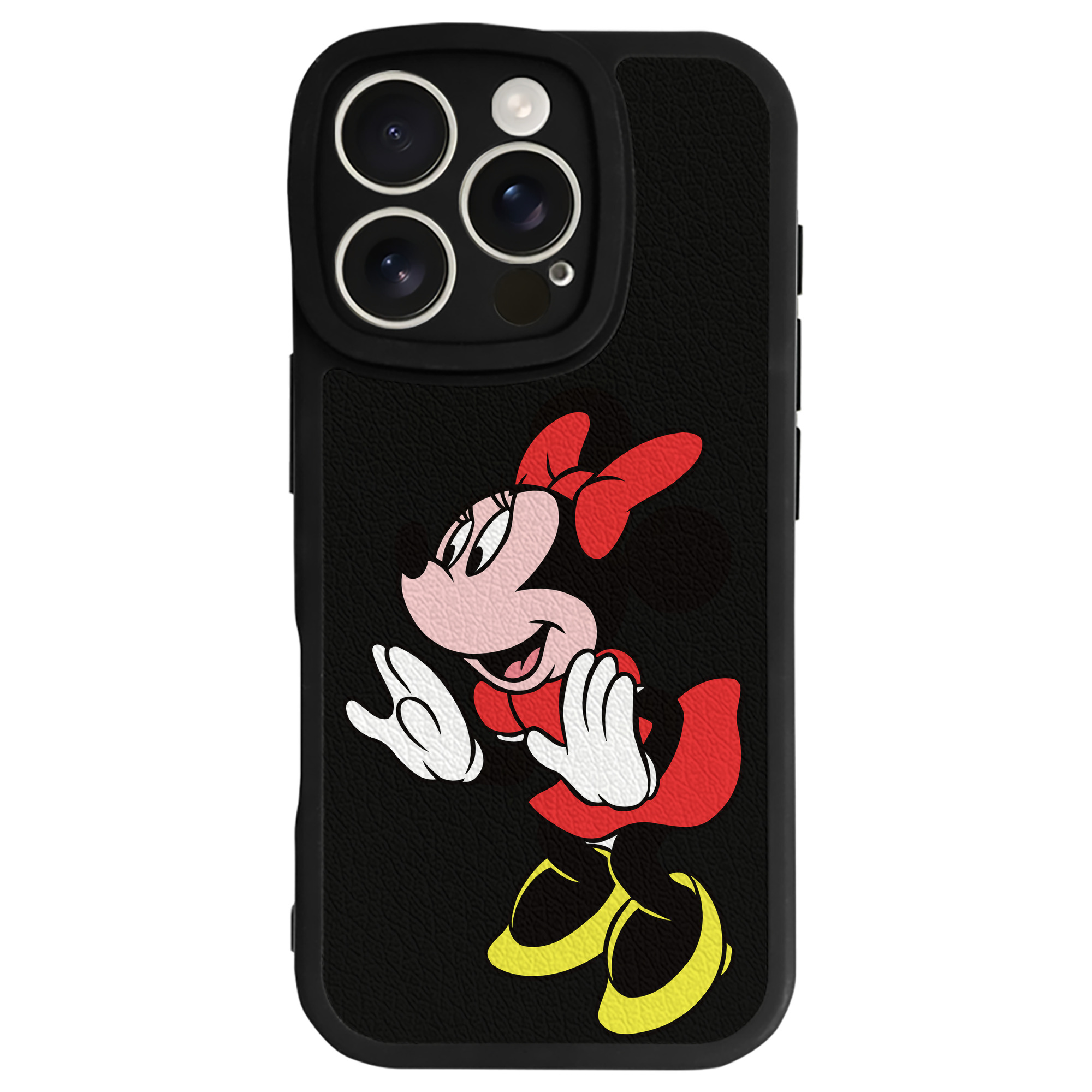 （画像用） ミッキーマウス Mickey Mouse 【iPhone 16シリーズ対応】シリコンスマホケース（レザー調） 材質：シリコン